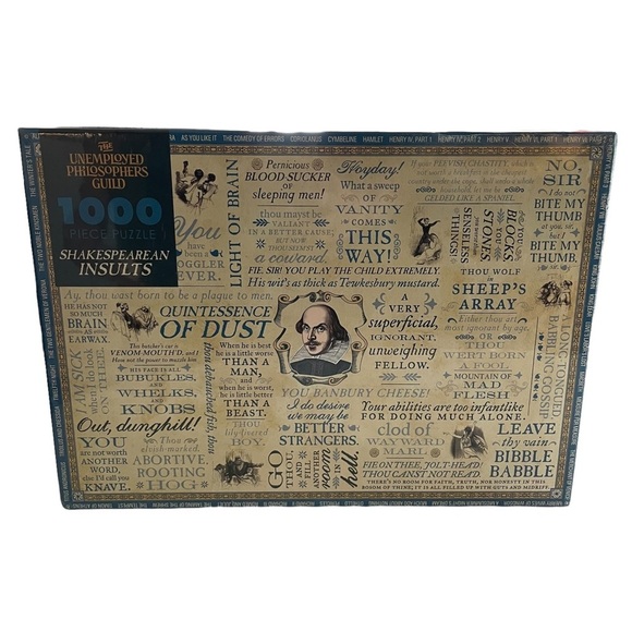 The Unemployed Philosophers Guild Shakespearean Insults 1000pc Jigsaw Puzzle